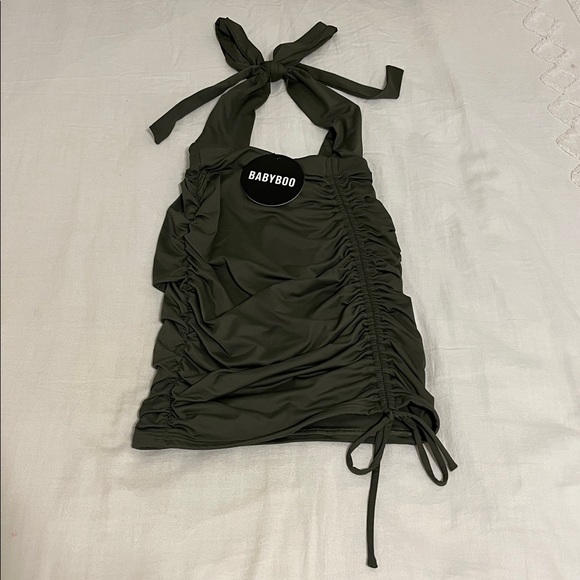 babyboo Dresses & Skirts - Babyboo Margarita Mini Dress NWT Size Xs Khaki Green